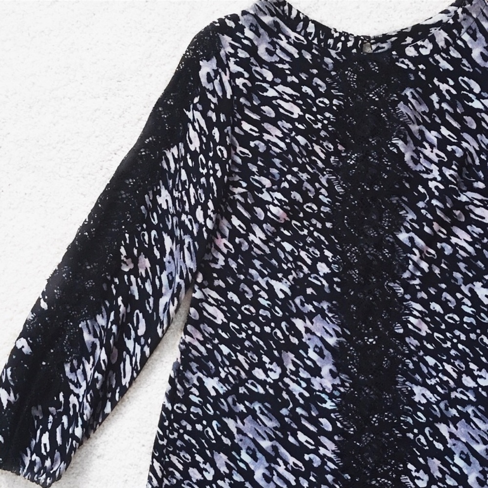 Animal Print Long Sleeve Shift Dress - Picture 3 of 6